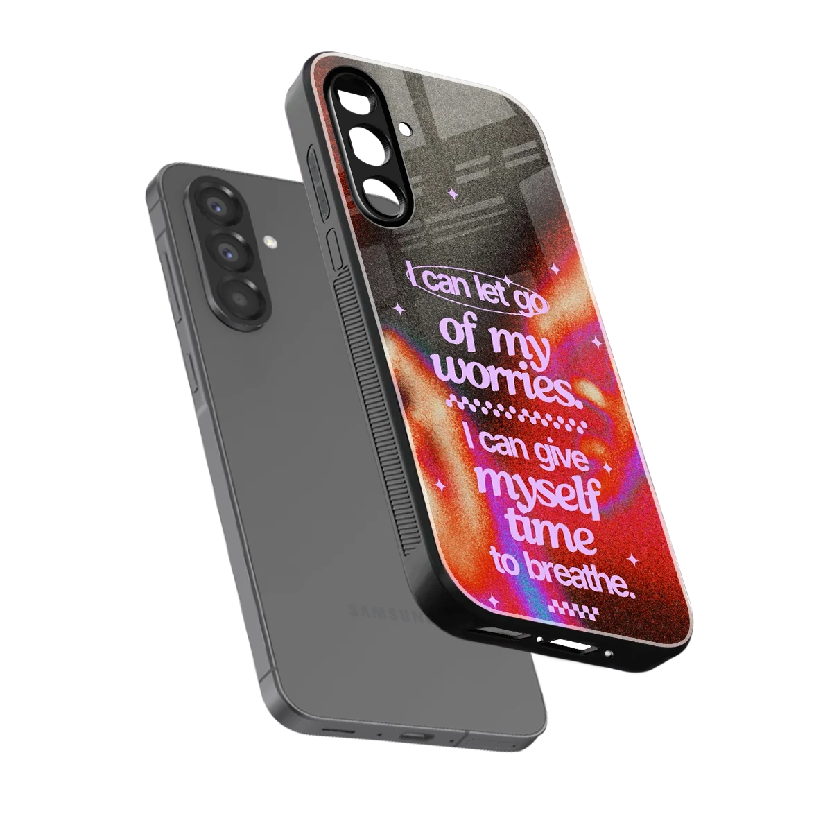 No Worries sleek samsung galaxy a37 5g cover with tempered glass back and TPU edges