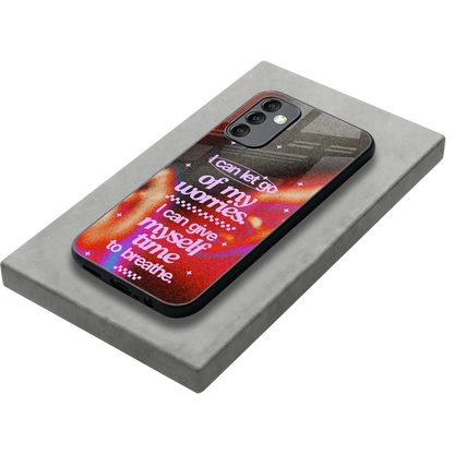 No Worries stylish phone case for samsung galaxy m14 5g | glossy glass and slim fit