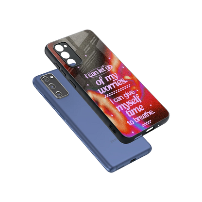 No Worries sleek samsung galaxy s20 fe cover with tempered glass back and TPU edges