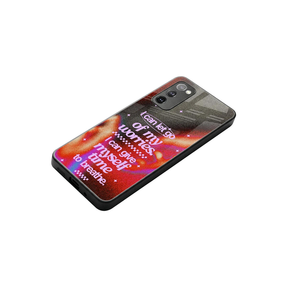 No Worries stylish phone case for samsung galaxy s20 fe | glossy glass and slim fit