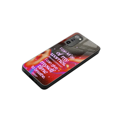 No Worries stylish phone case for samsung galaxy s20 fe | glossy glass and slim fit