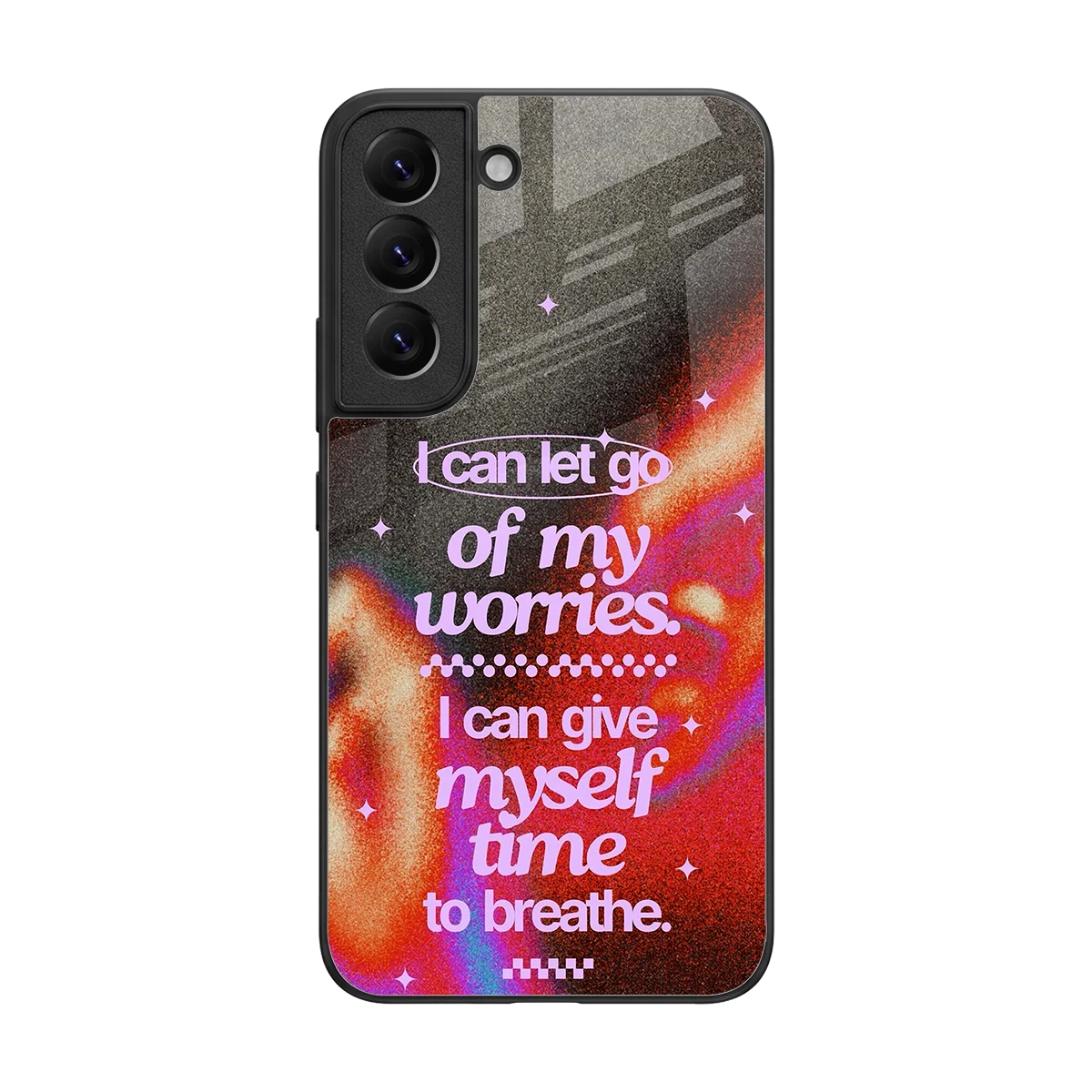 No Worries back phone cover | glass case for samsung galaxy s22
