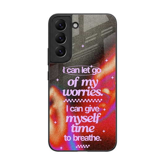 No Worries back phone cover | glass case for samsung galaxy s22