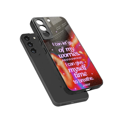 No Worries sleek samsung galaxy s22 cover with tempered glass back and TPU edges