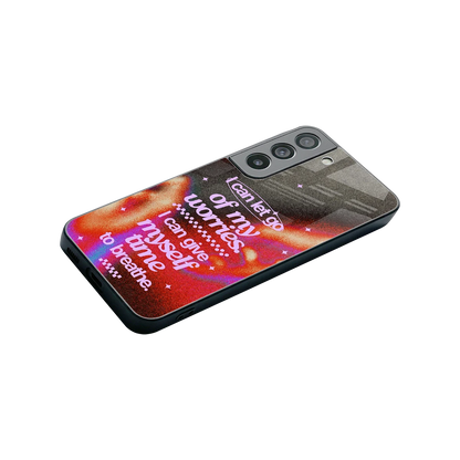 No Worries stylish phone case for samsung galaxy s22 | glossy glass and slim fit