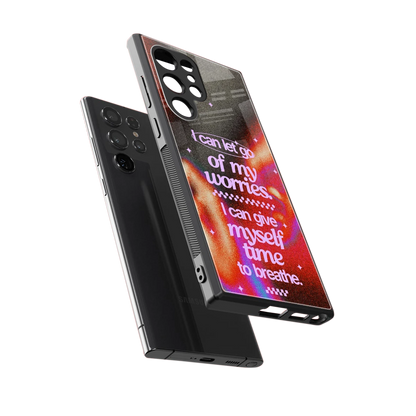 No Worries sleek samsung galaxy s23 ultra cover with tempered glass back and TPU edges