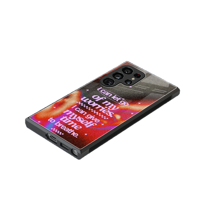 No Worries stylish phone case for samsung galaxy s24 ultra | glossy glass and slim fit