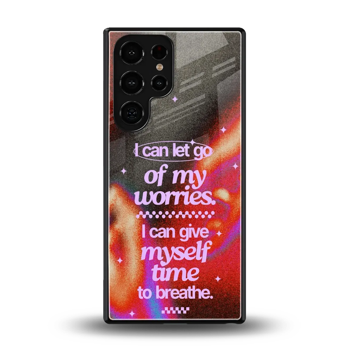 No Worries back phone cover | glass case for samsung galaxy s25 ultra