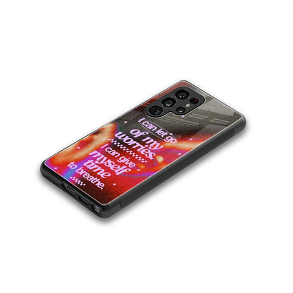 No Worries stylish phone case for samsung galaxy s25 ultra | glossy glass and slim fit