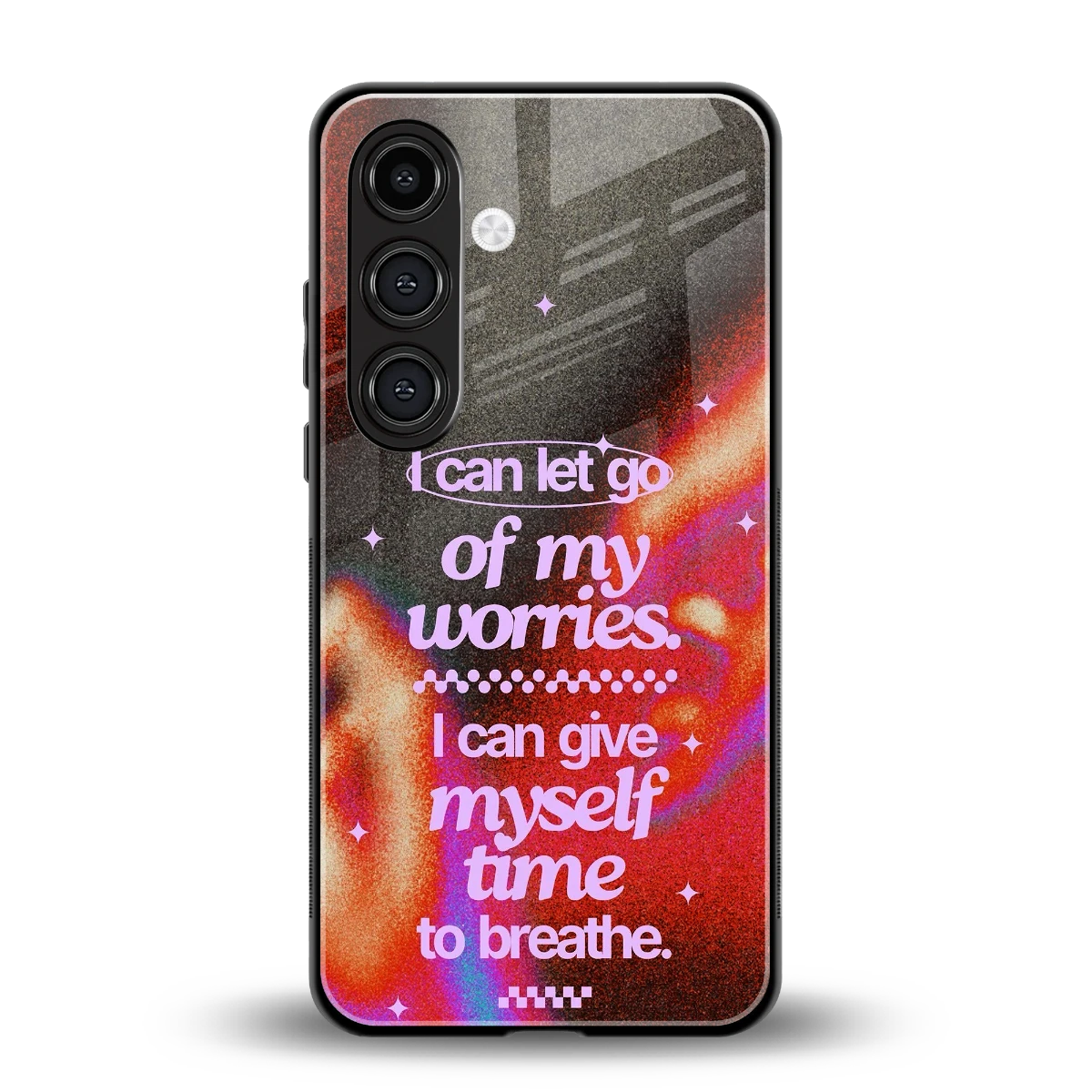 No Worries back phone cover | glass case for samsung galaxy s25