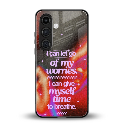 No Worries back phone cover | glass case for samsung galaxy s25