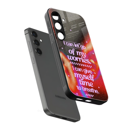 No Worries sleek samsung galaxy s24 plus cover with tempered glass back and TPU edges