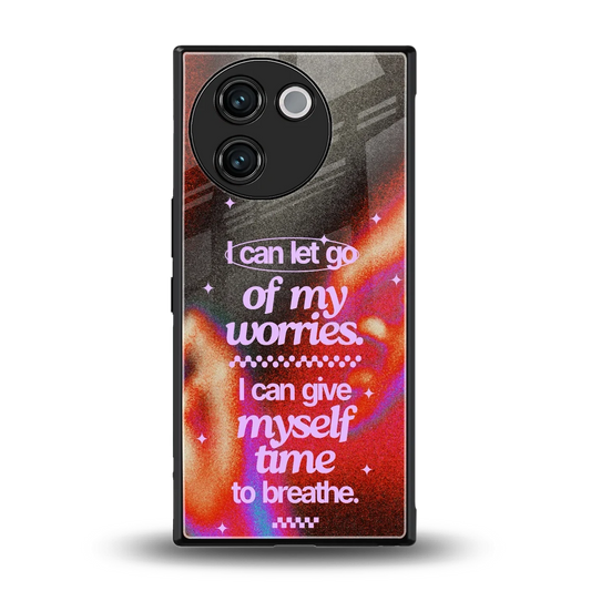 No Worries back phone cover | glass case for vivo v30e