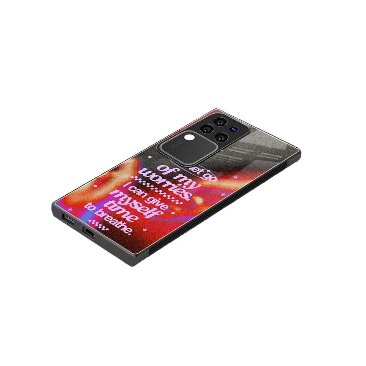 No Worries stylish phone case forvivo v30 pro | glossy glass and slim fit
