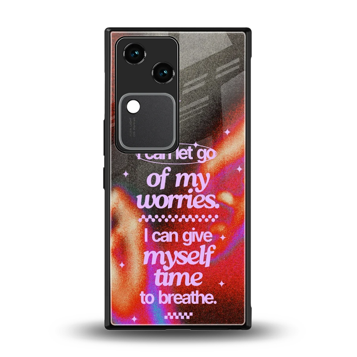 No Worries back phone cover | glass case for vivo v30