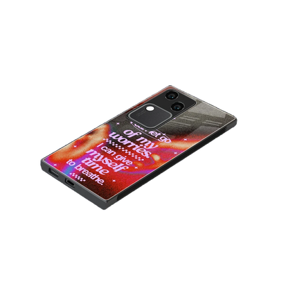 No Worries stylish phone case for vivo v30 | glossy glass and slim fit