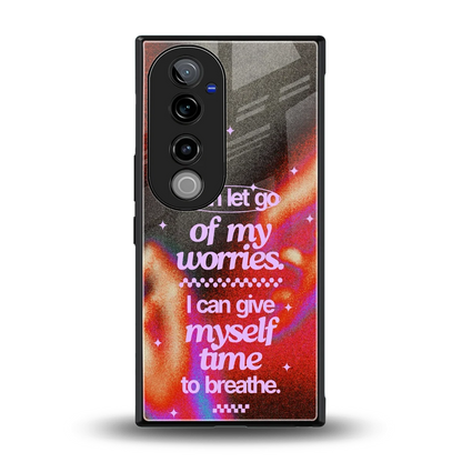 No Worries back phone cover | glass case for vivo v40 pro