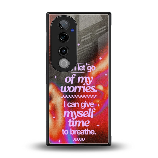 No Worries back phone cover | glass case for vivo v40 pro