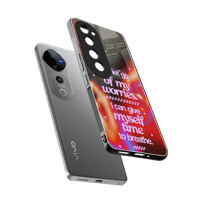 No Worries sleek vivo v40 pro cover with tempered glass back and TPU edges