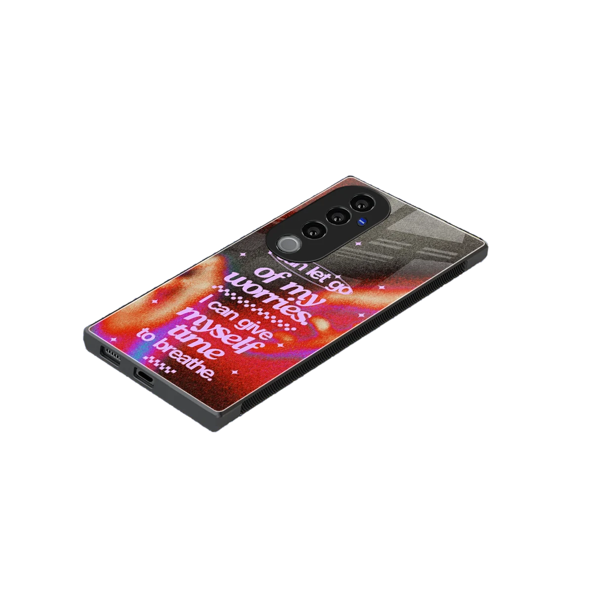 No Worries stylish phone case for vivo v40 pro | glossy glass and slim fit