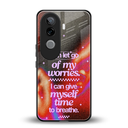 No Worries back phone cover | glass case for vivo v40e