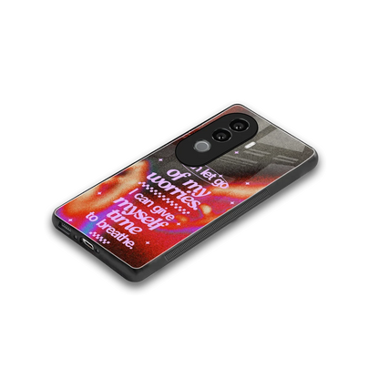 No Worries stylish phone case for vivo v40e | glossy glass and slim fit