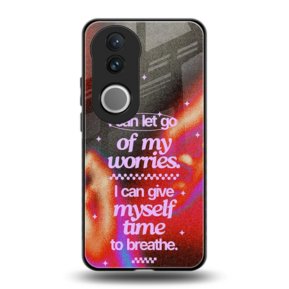No Worries back phone cover | glass case for vivo v50