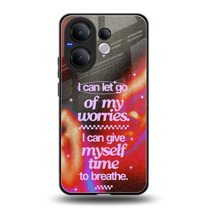 No Worries back phone cover | glass case for vivo v60