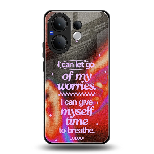 No Worries back phone cover | glass case for vivo v60