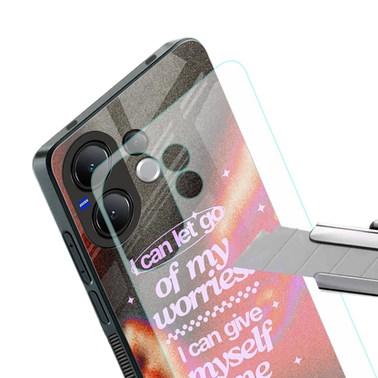 No Worries stylish phone case for vivo v60 | glossy glass and slim fit
