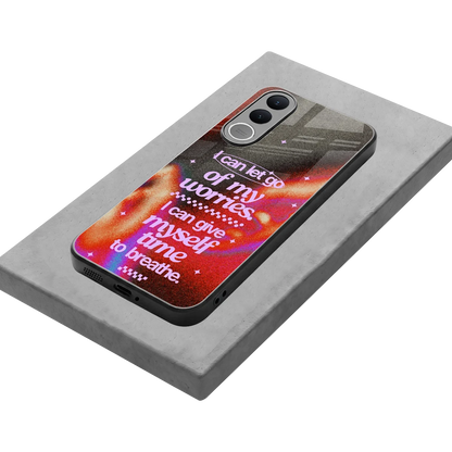 No Worries stylish phone case for vivo v70 fe | glossy glass and slim fit