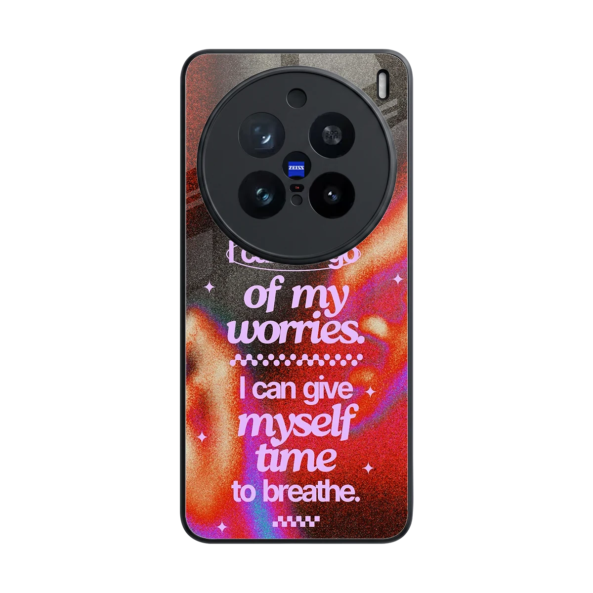 No Worries back phone cover | glass case for vivo x200 pro