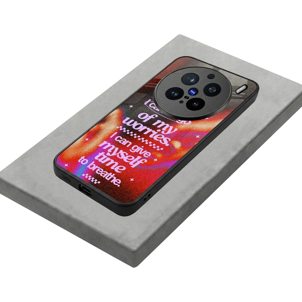 No Worries stylish phone case for vivo x200 pro | glossy glass and slim fit