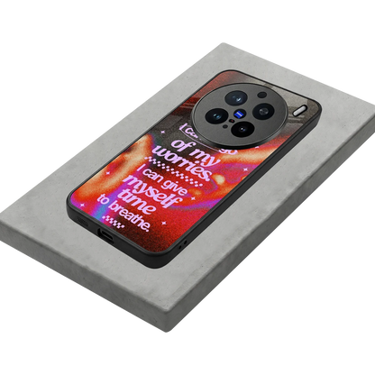 No Worries stylish phone case for vivo x200 pro | glossy glass and slim fit
