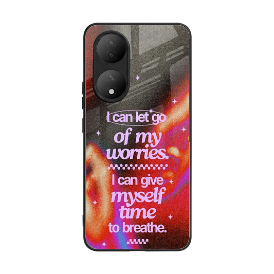 No Worries back phone cover | glass case for Vivo-y100