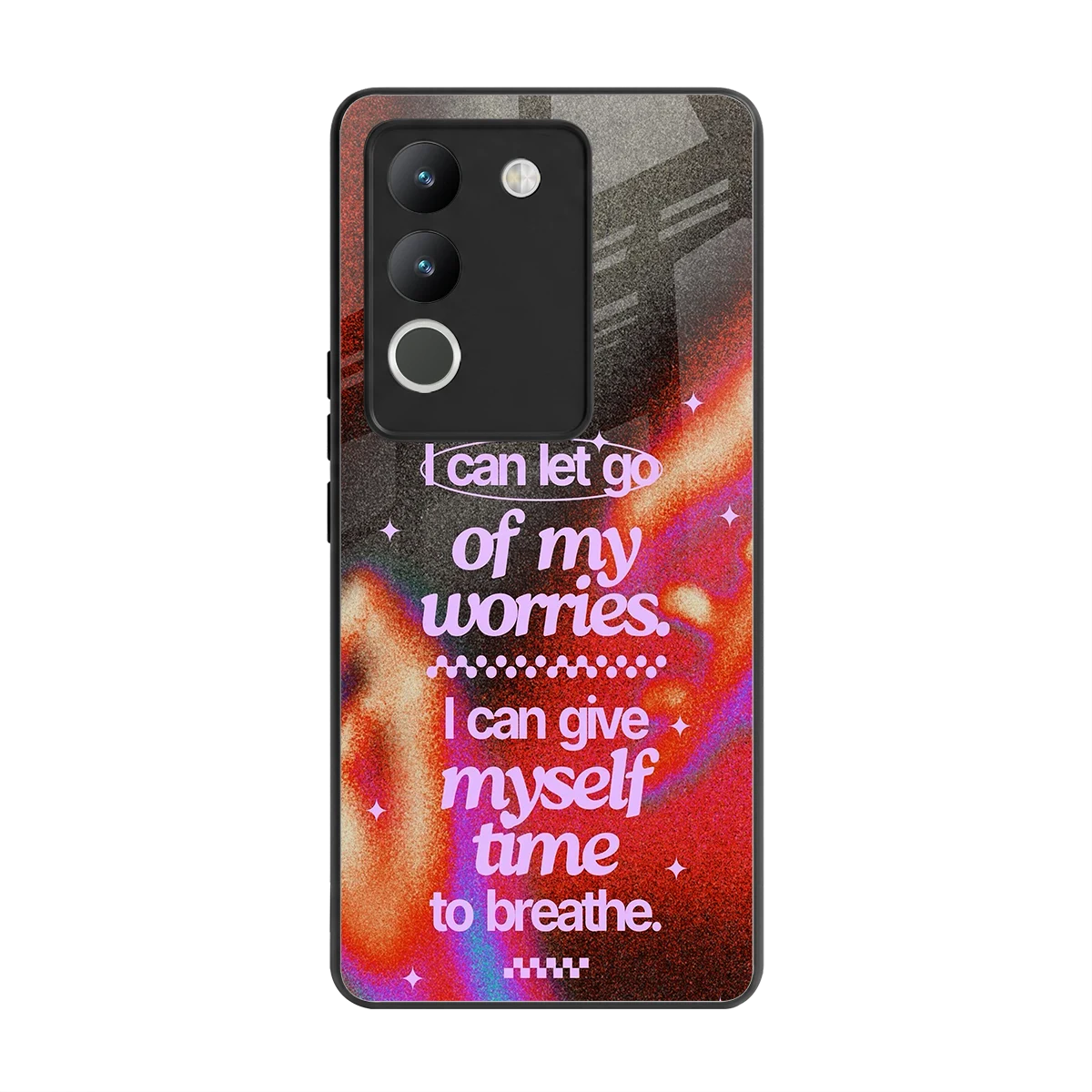 No Worries back phone cover | glass case for vivo y200 5g