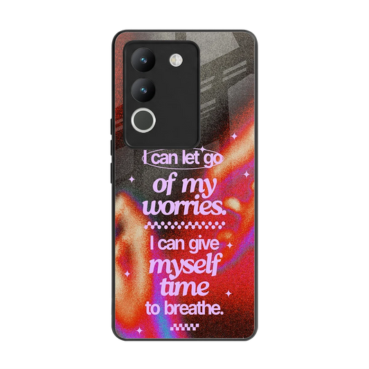 No Worries back phone cover | glass case for vivo y200 5g
