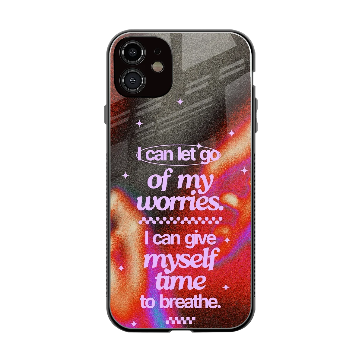 No Worries back phone cover | glass case for iphone 11
