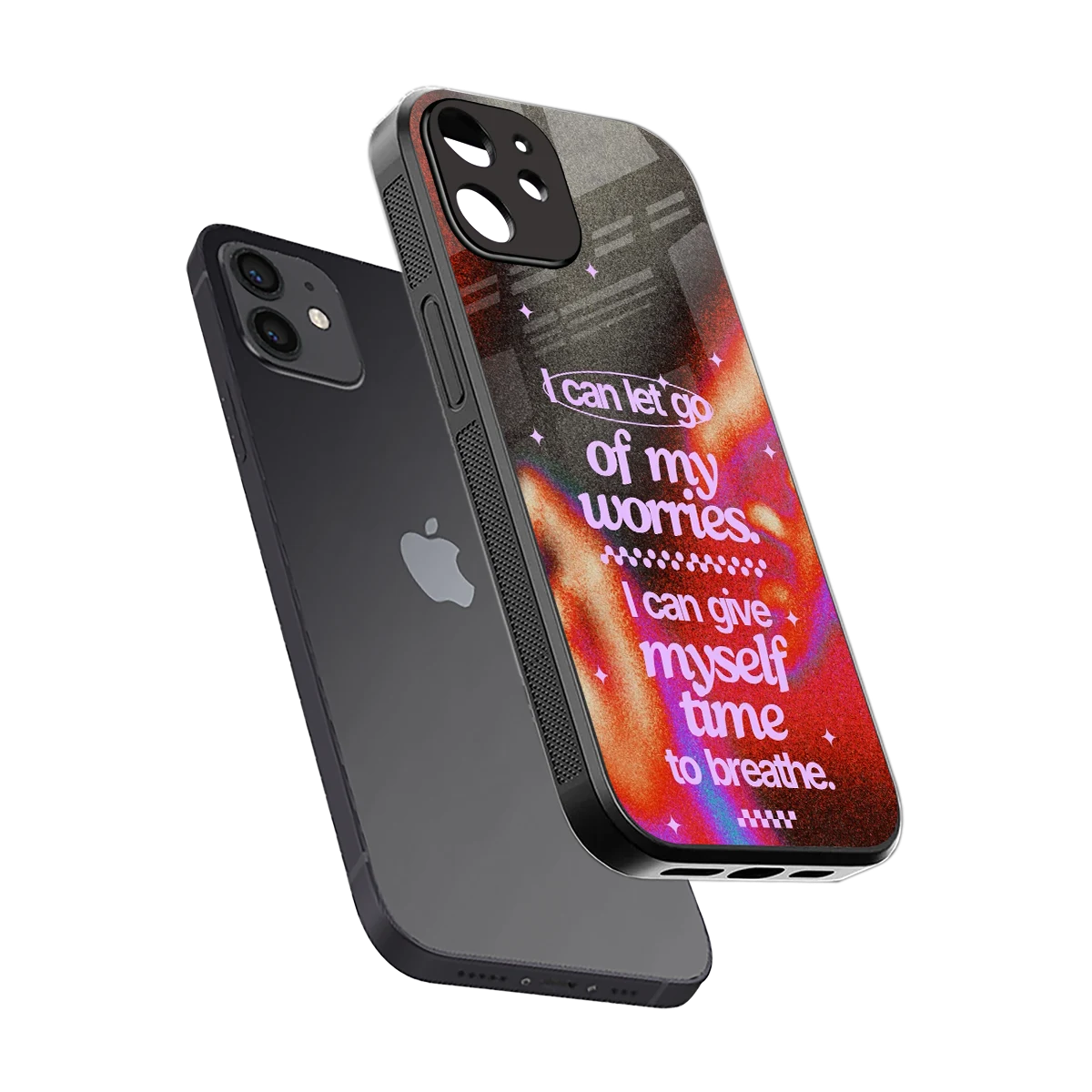No Worries sleek iphone 11 cover with tempered glass back and TPU edges