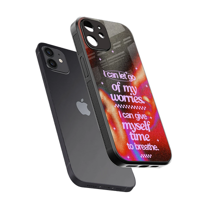 No Worries sleek iphone 11 cover with tempered glass back and TPU edges