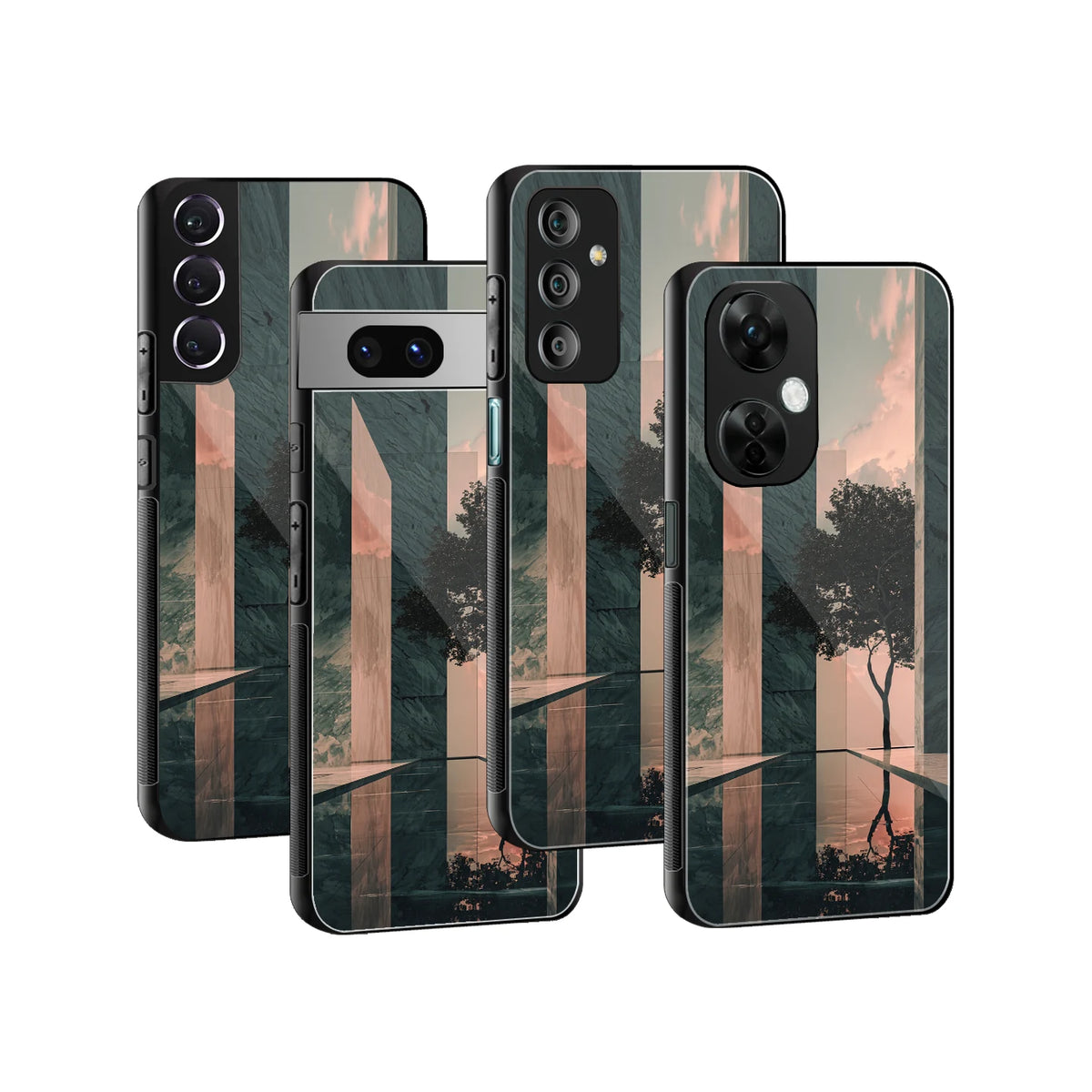 Stylish Glass Back Case for All Smartphones iPhone, Samsung, OnePlus, Pixel, Redmi, Oppo, Vivo, Motorola