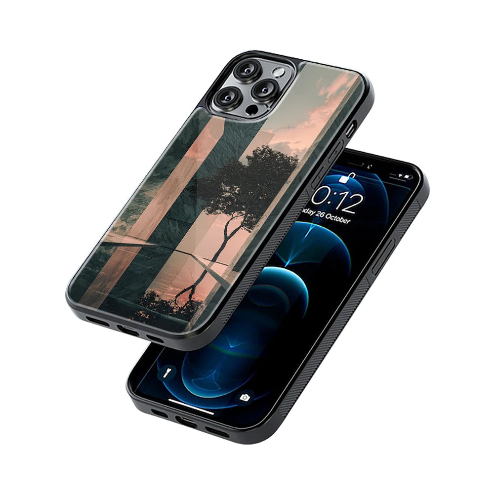 Protective Glass Back Phone Case Compatible with iPhone, Samsung, OnePlus, Pixel & More