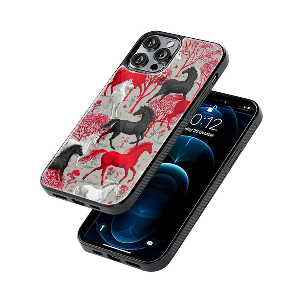 Protective Glass Back Phone Case Compatible with iPhone, Samsung, OnePlus, Pixel & More
