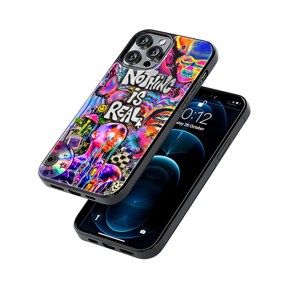 Protective Glass Back Phone Case Compatible with iPhone, Samsung, OnePlus, Pixel & More