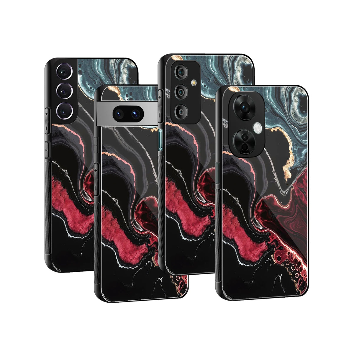 Stylish Glass Back Case for All Smartphones iPhone, Samsung, OnePlus, Pixel, Redmi, Oppo, Vivo, Motorola