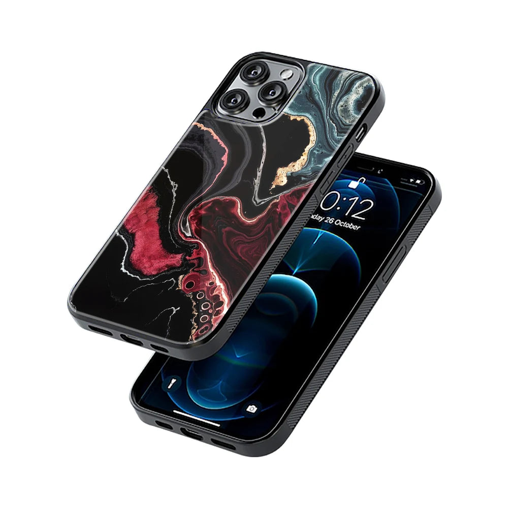 Protective Glass Back Phone Case Compatible with iPhone, Samsung, OnePlus, Pixel & More