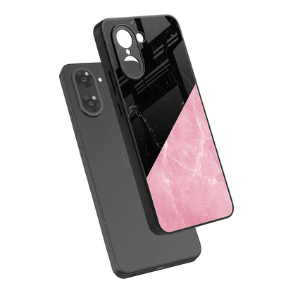 Obsidian Rose sleek oneplus nord ce5 5g cover with tempered glass back and TPU edges