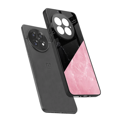 Obsidian Rose sleek oneplus 13 cover with tempered glass back and TPU edges