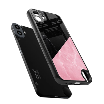 Obsidian Rose sleek cmf nothing phone 1 cover with tempered glass back and TPU edges