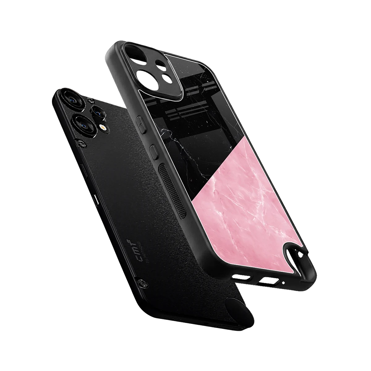Obsidian Rose sleek cmf nothing phone 2 pro cover with tempered glass back and TPU edges